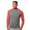 BELLA+CANVAS Three-Quarter Crewneck Baseball T-Shirt Raglan Sleeve Unisex Cotton Blend Casual Wear Athletic Style Tee